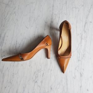 Casadei vintage low heel pump leather size 8